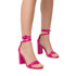 Sandali fucsia da donna con tacco a blocco 9 cm e laccetto alla caviglia Lora Ferres, Donna, SKU w042000939, Immagine 0